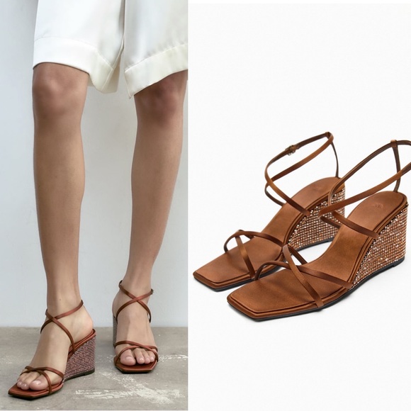 NEW ZARA HEELED WEGED - Picture 4 of 12